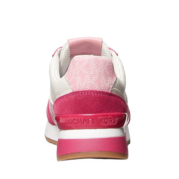 Michael Kors Andi Trainer Sneakers Lace-Up Faux Leather/Suede Pink Nib $225 - Picture 3 of 4